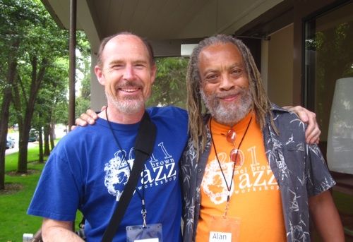 Tim Gilson and Alan at Mel Brown Jazz Camp